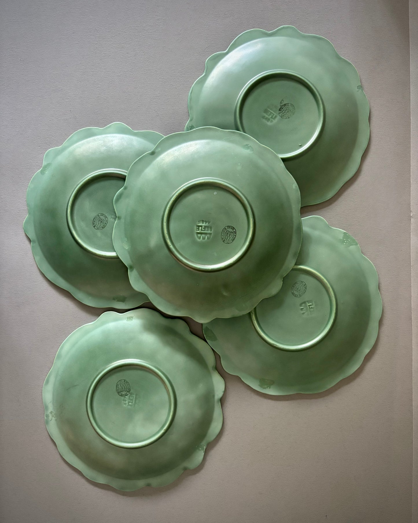 Celadon Swirl Dish Set - Arthur Percy - Gefle Sweden