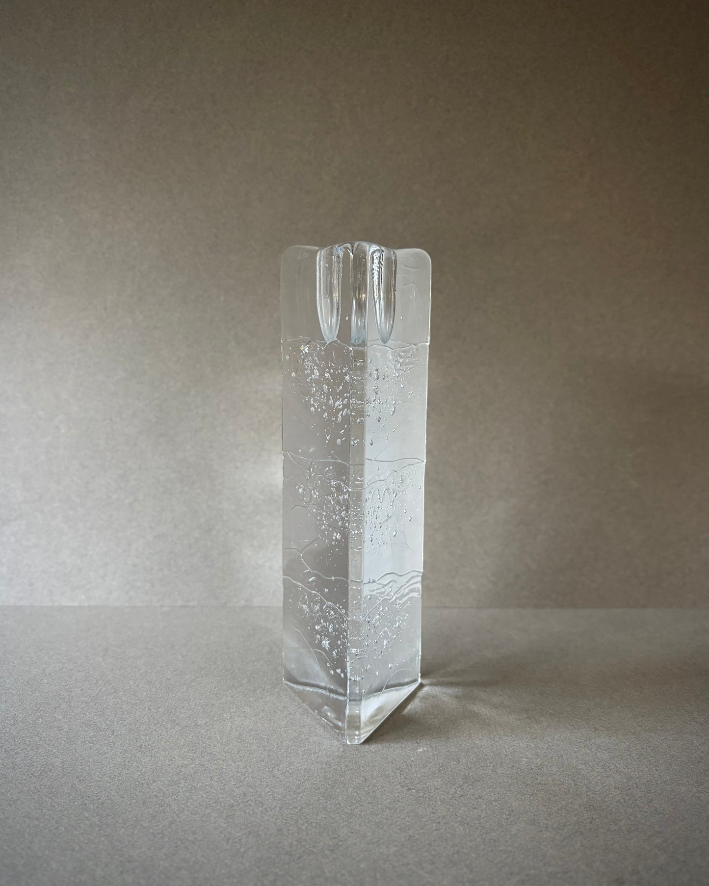 Lot de 3 bougeoirs triangulaires Arkipelago - Timo Sarpaneva - Iittala Finlande - 1980