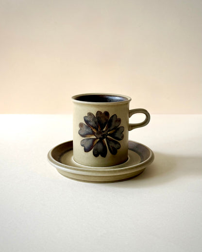 Arabia Finland Tunturi Stoneware Coffee Set for 6