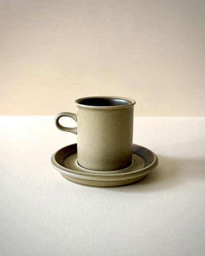 Arabia Finland Tunturi Stoneware Coffee Set for 6