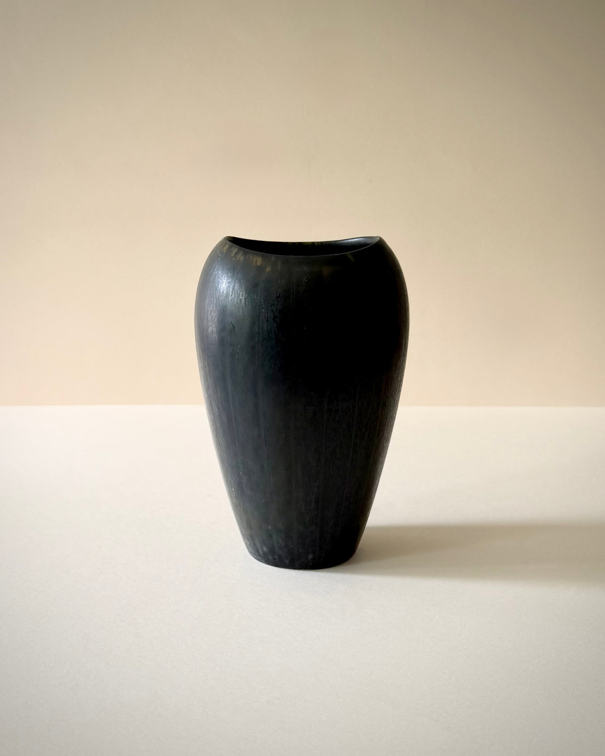 Rörstrand AXZ vase showing its rounded elliptical profile and matte glaze.