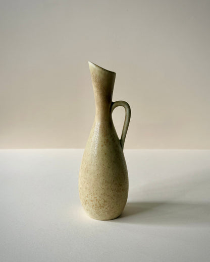 Top view of the Rörstrand SYE stoneware vase showing the opening and loop handle