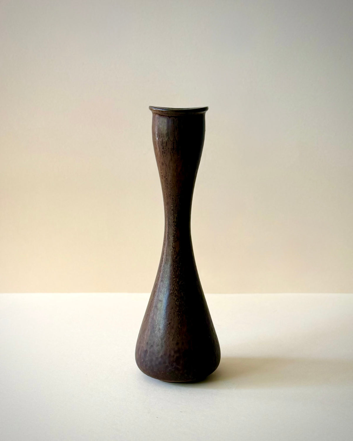 Rörstrand AUG matte stoneware vase by Gunnar Nylund, top view