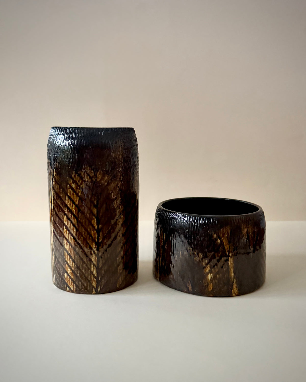 Ingrid Atterberg Sacra Ceramic Pair for Upsala-Ekeby, Sweden