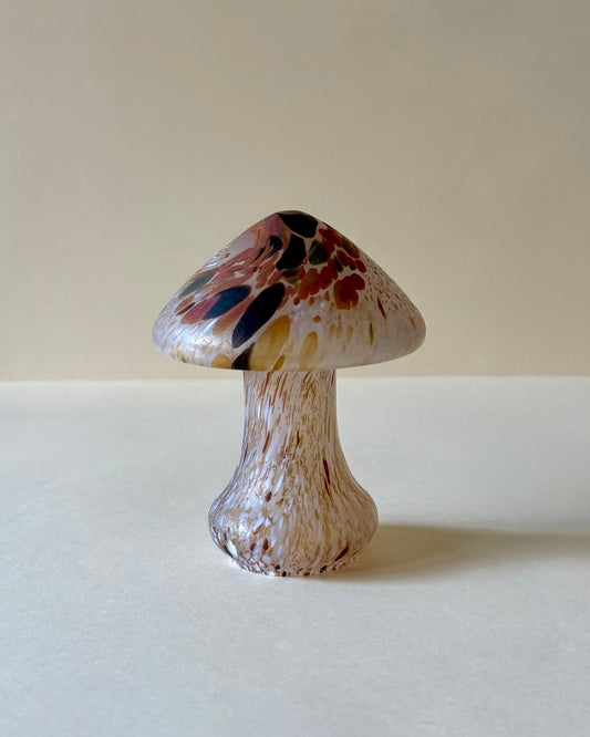 Kosta Boda Svampar art glass mushroom sculpture by Monica Backström, front view