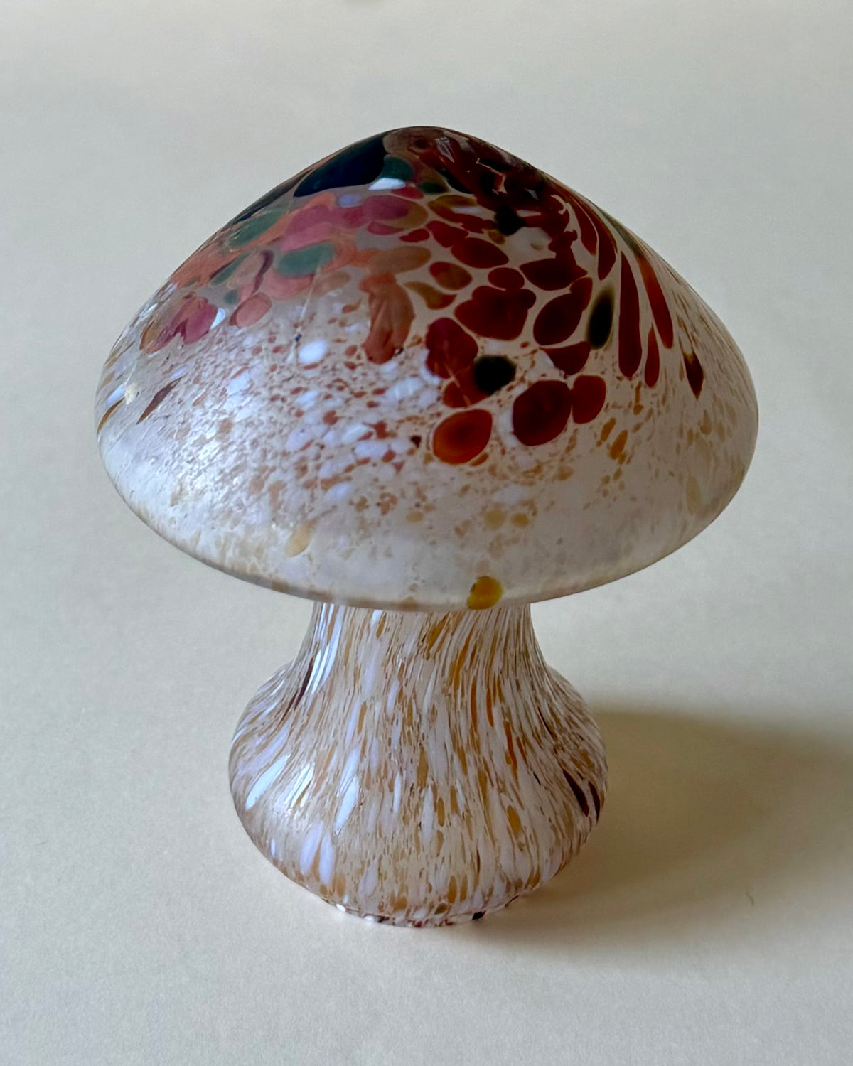 Kosta Boda Svampar art glass mushroom sculpture, base and stem detail