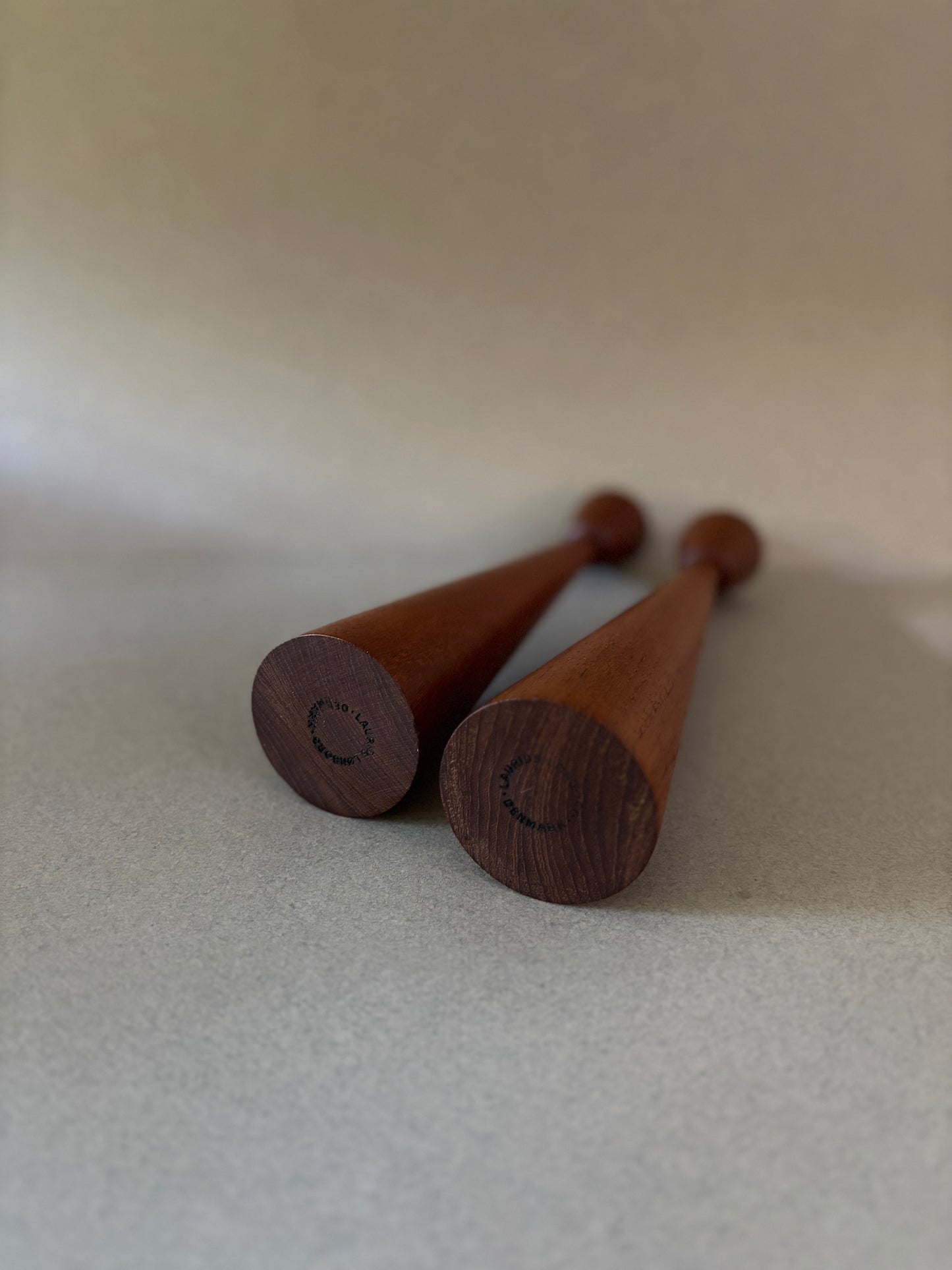 Laurids Lønborg Teak Candlesticks Pair - Denmark 1960s