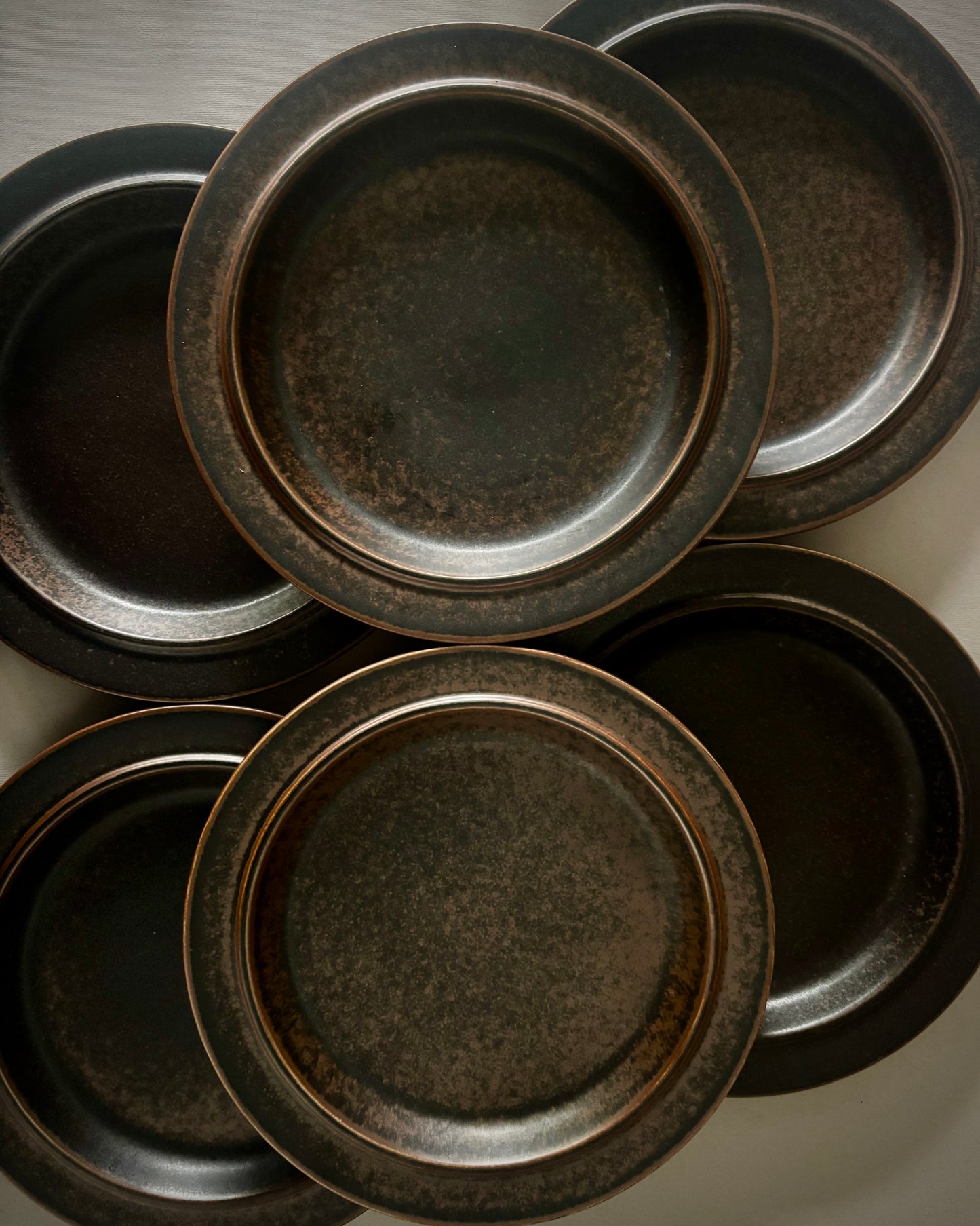 Ruska Dinner Plates Set 6pc Ulla Procopé Arabia Finland 1960s