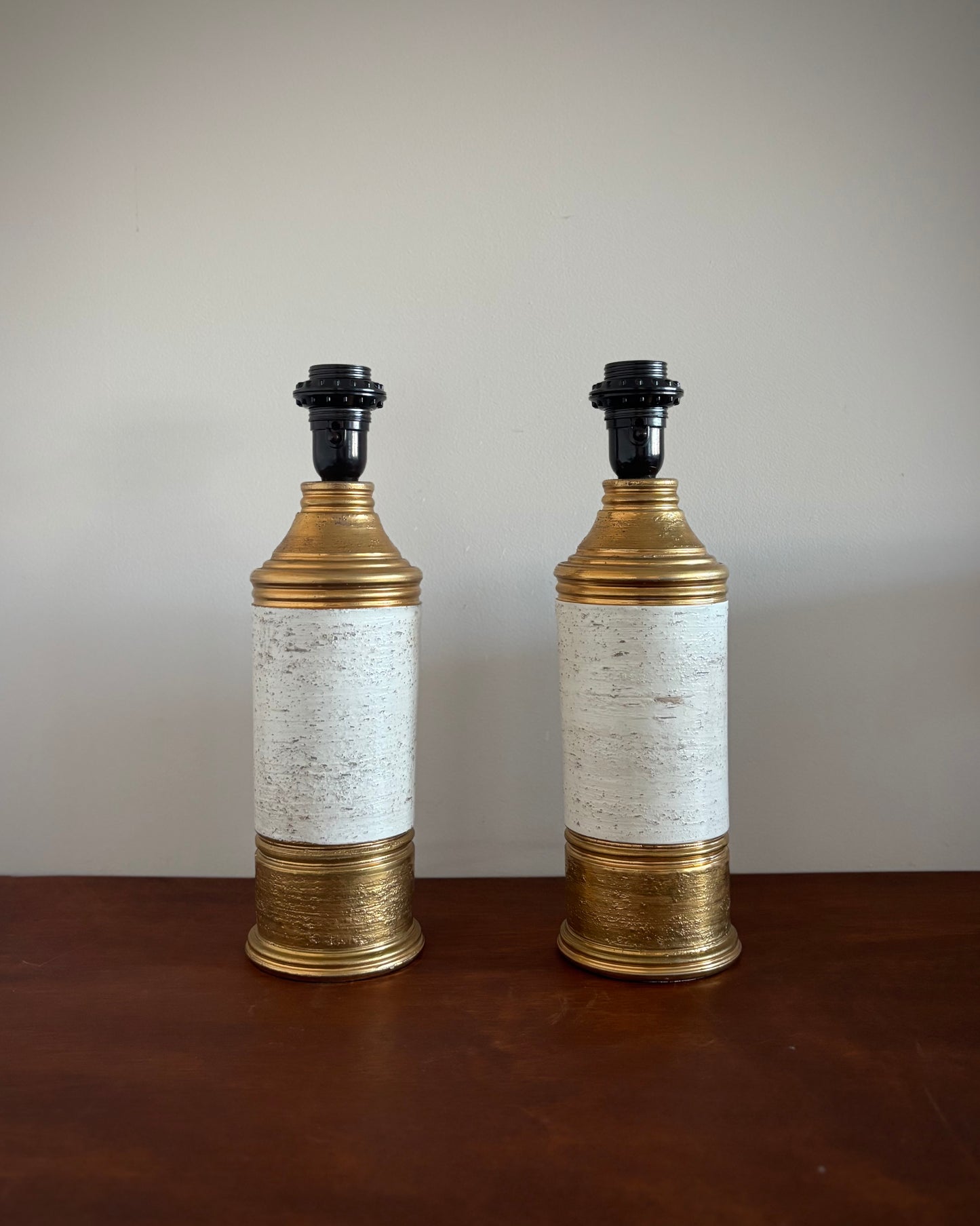 Bergboms Table Lamps Bitossi Ceramic Italy Sweden 1970s Pair