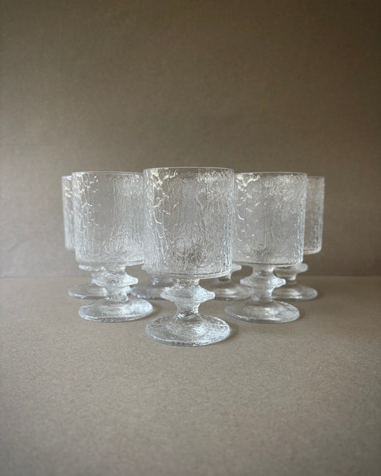 Senaattori Glasses by Timo Sarpaneva for Iittala Finland 1970s Set of 7