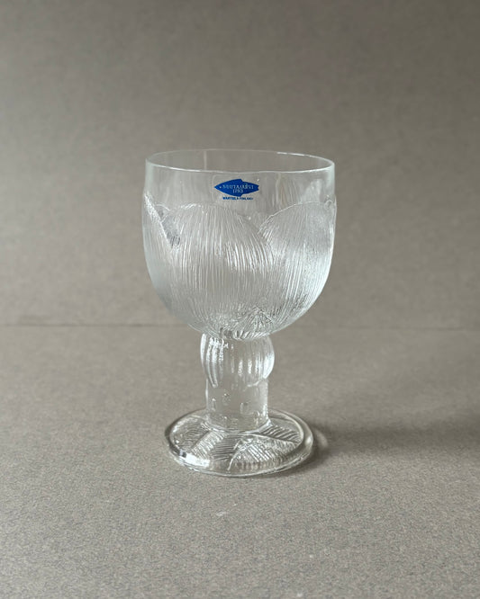 Pioni Red Wine Glasses Large by Oiva Toikka for Nuutajärvi Finland 1970s-80s Set of 8